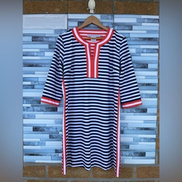 Gretchen Scott The Hinckley Jersey Split Neck Dress XL - Picture 3 of 13